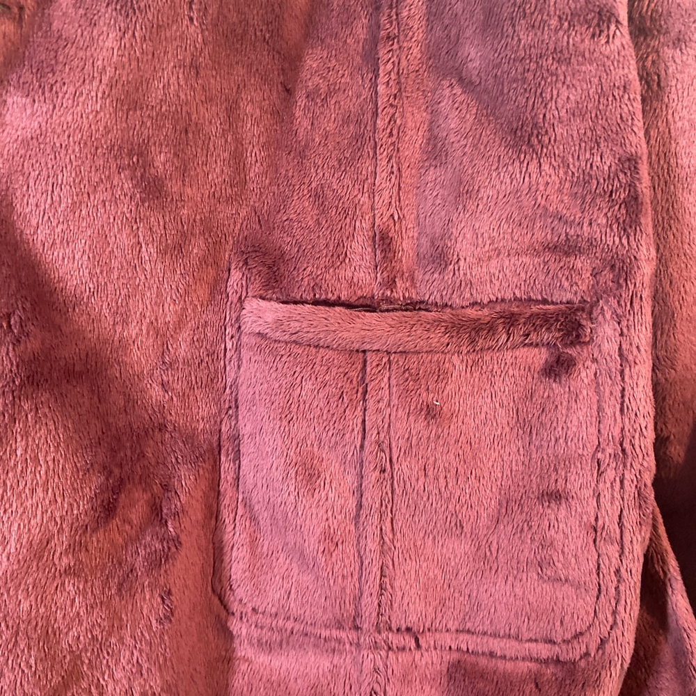 QVC NWOT Reversible‎ Corduroy Fleece Jacket Button Down jacket S XL purple - Picture 8 of 9